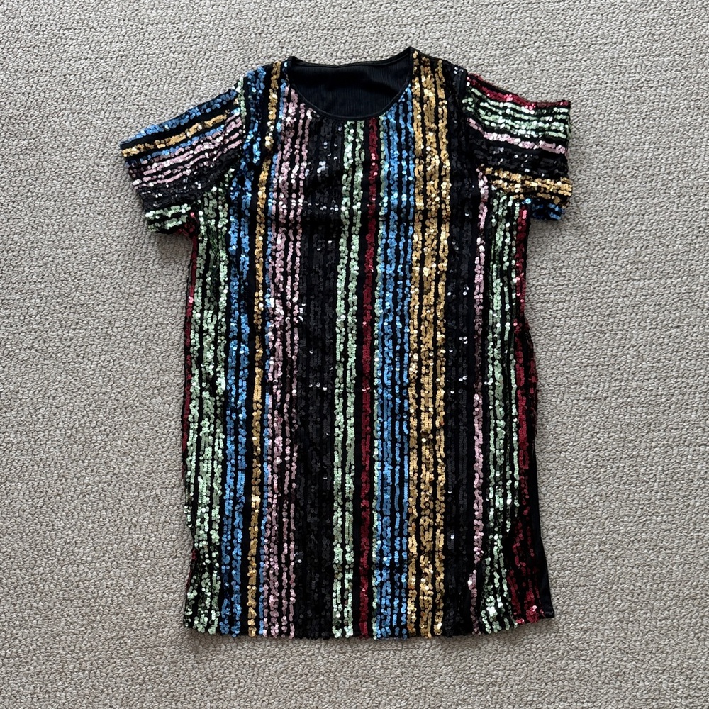 NWOT Multicolor Sequin Party Dress